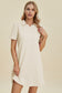 Double Take Full Size Texture Short Sleeve Dress