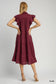 Plum Collared Mid Dress